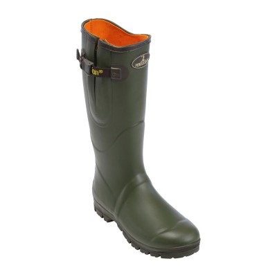 Sologne Green Rubber Boot With Neoprene And Bellows - PERCUSSION