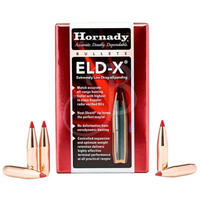 Palle Eld-x Calibro 338" 230gr - 33210 - Confezione Da 100 Pezzi - HORNADY