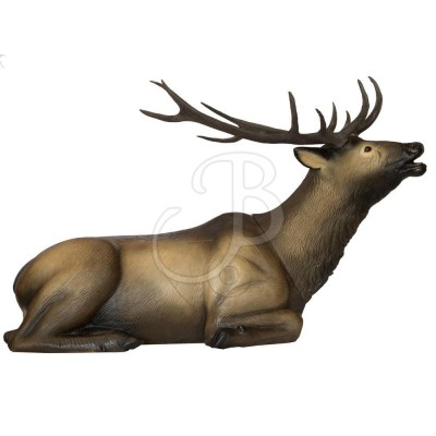 3d Silhouette Red Deer Lying - SRT