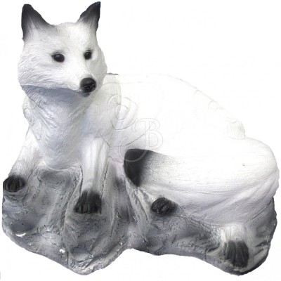 Silueta 3D de zorro polar acostado - SRT