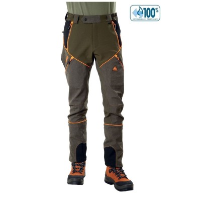 Brennero Cimaundici Green/Orange Waterproof Trousers - CIMAUNDICI