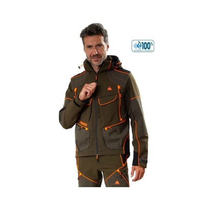 Brennero Cimaundici Jacket Green/Orange Waterproof - CIMAUNDICI