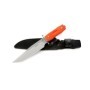 Bowie Hunting Knife, 440c Blade, Orange G10 Handle - MASERIN