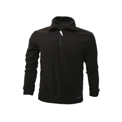 Felpa micropile 180 gr. Mq. 1/2 zip colore Nero - UDB